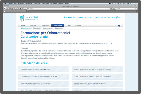 Luca Vailati Odontotecnico website